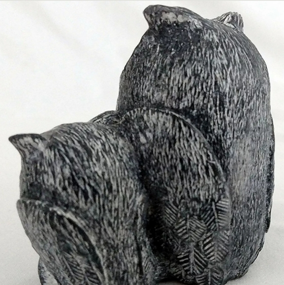 Vintage Hand Carved Owl Family Figures VGC - Picture 6 of 8